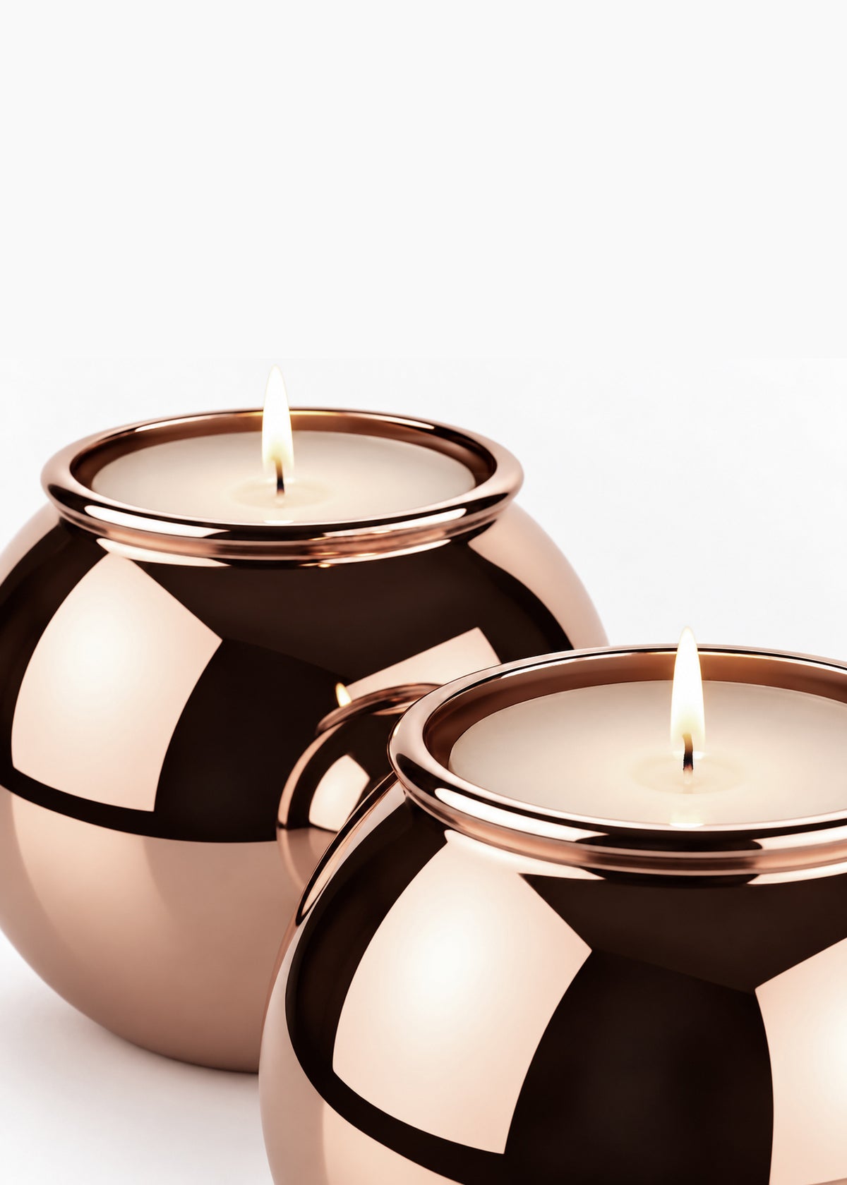 (04) shabbat candlesticks - rosegold finish