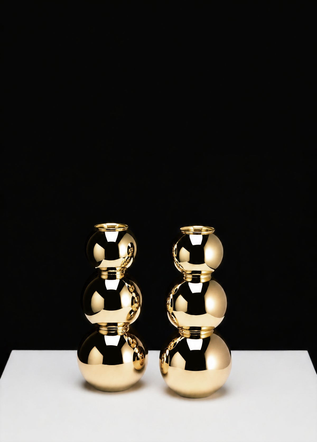 (04) shabbat candlesticks - GOLD finish