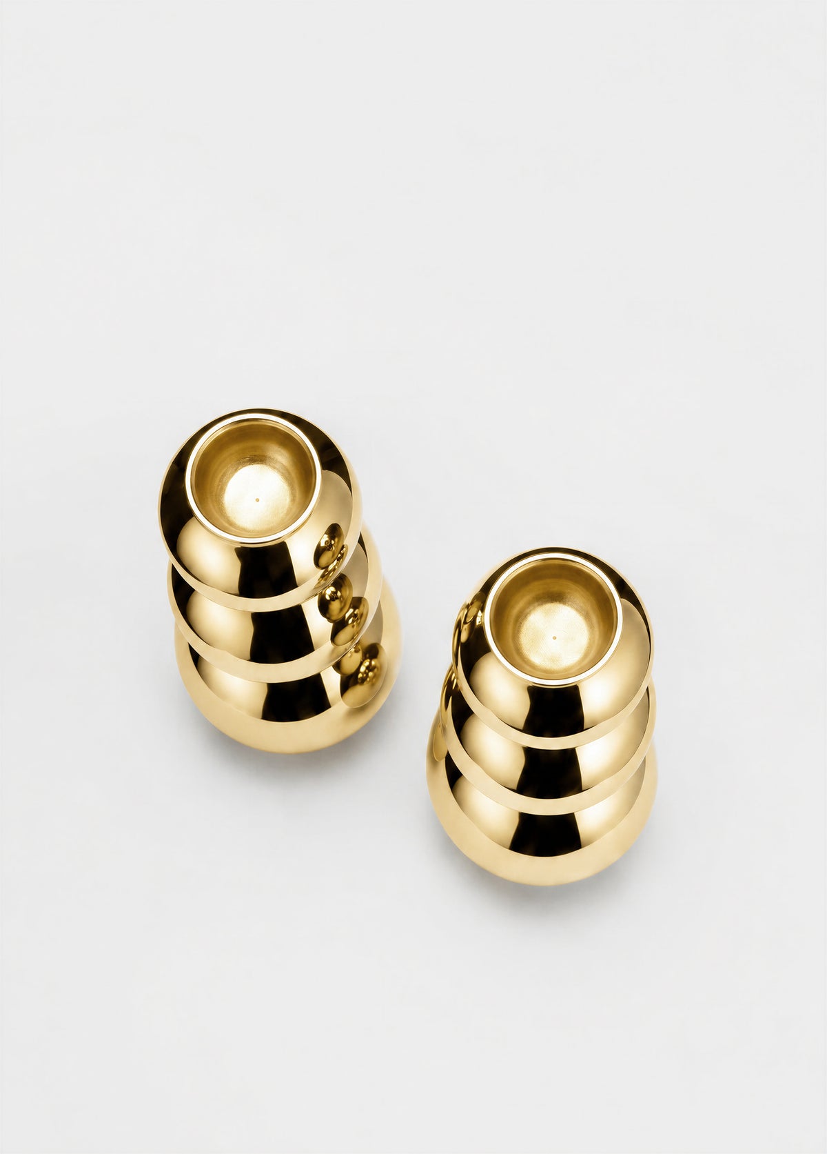 (04) shabbat candlesticks - GOLD finish