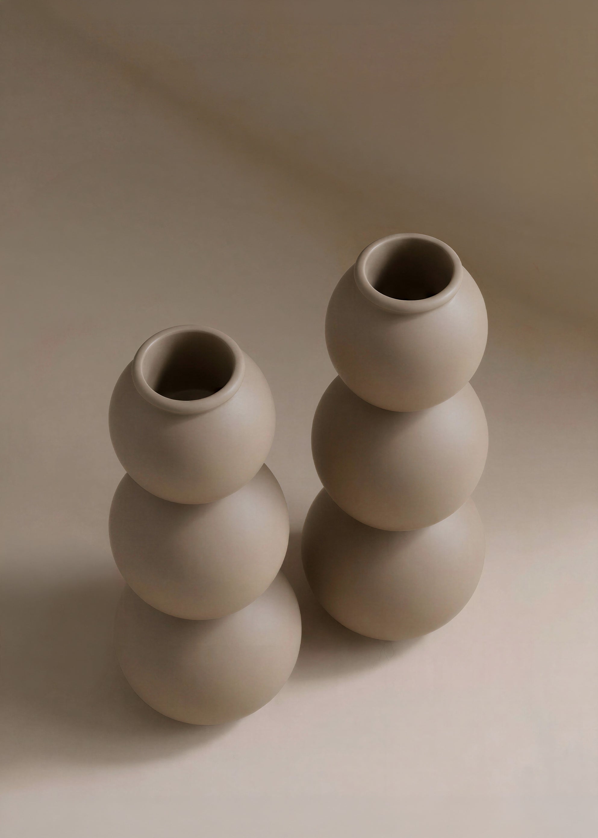 (04) shabbat candlesticks - taupe