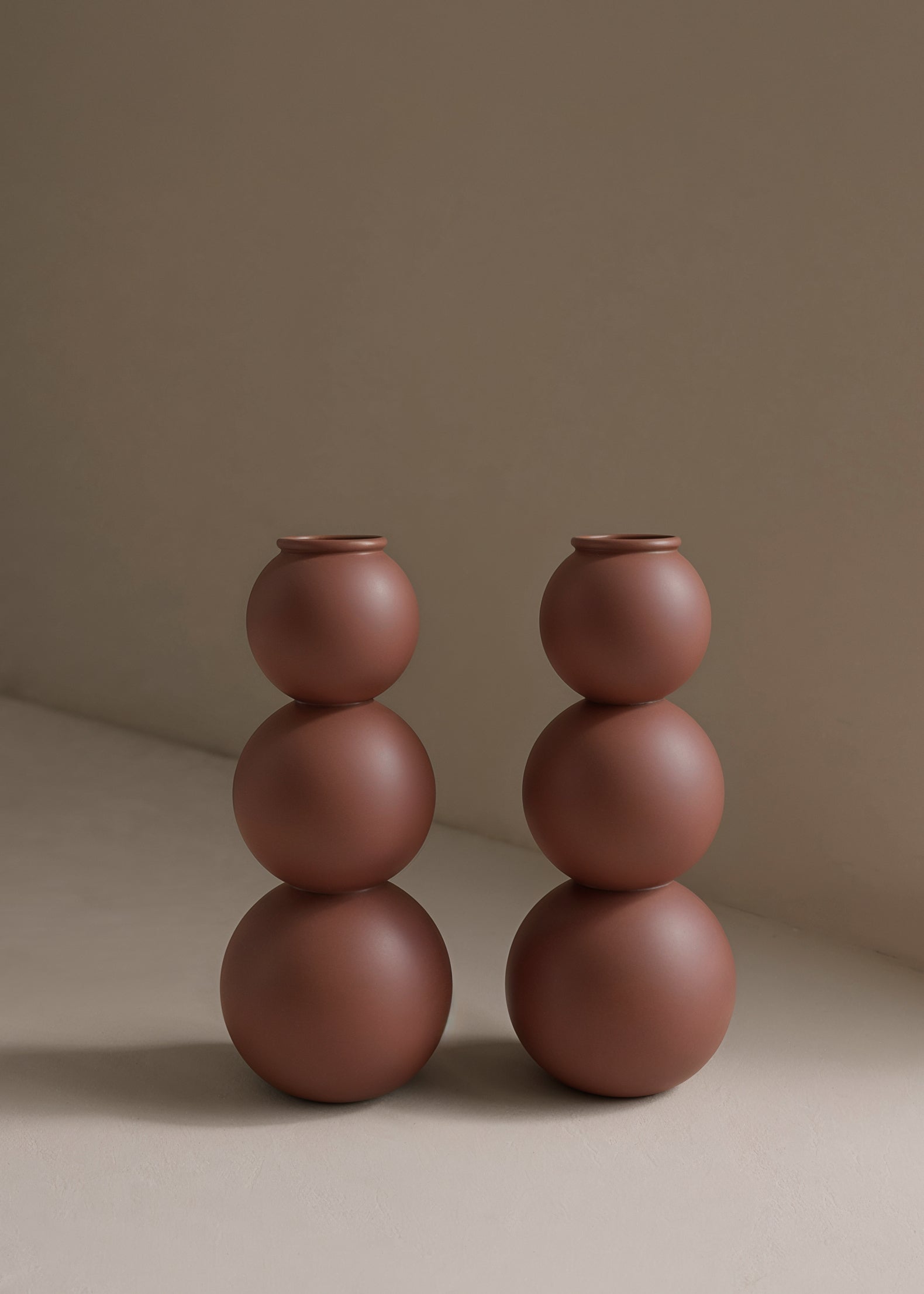 (04) shabbat candlesticks - terracotta