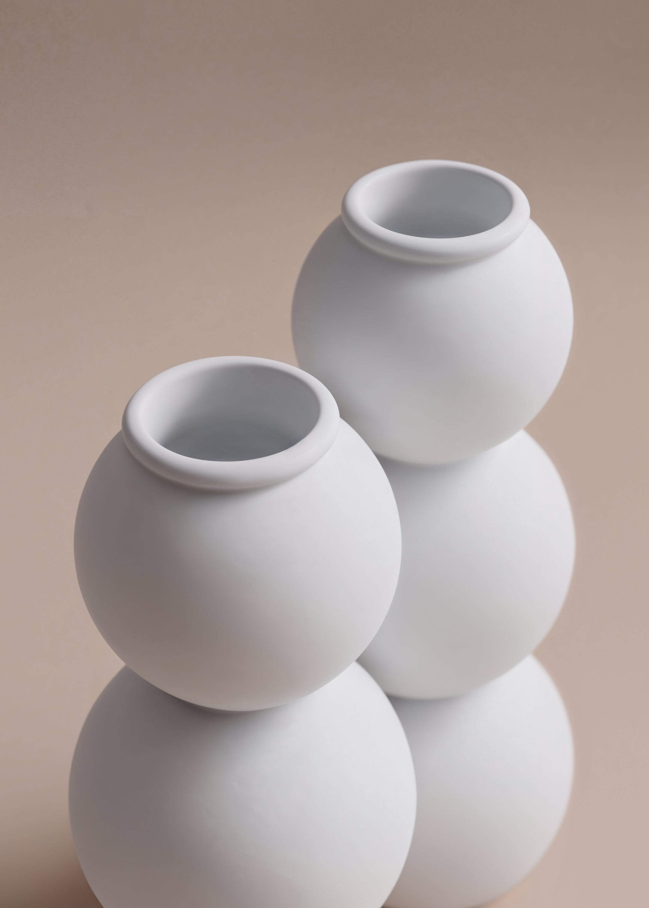 (04) shabbat candlesticks - stone white