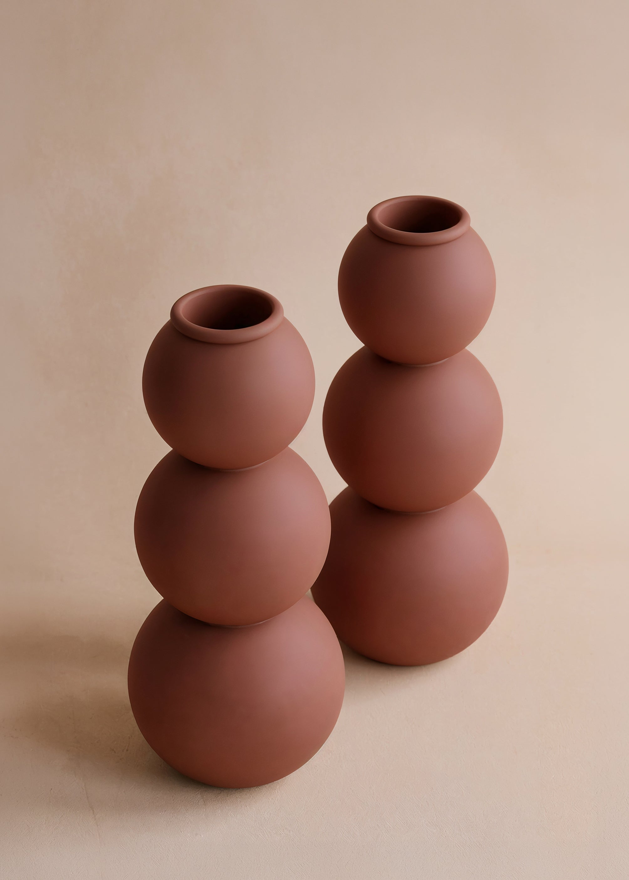 (04) shabbat candlesticks - terracotta