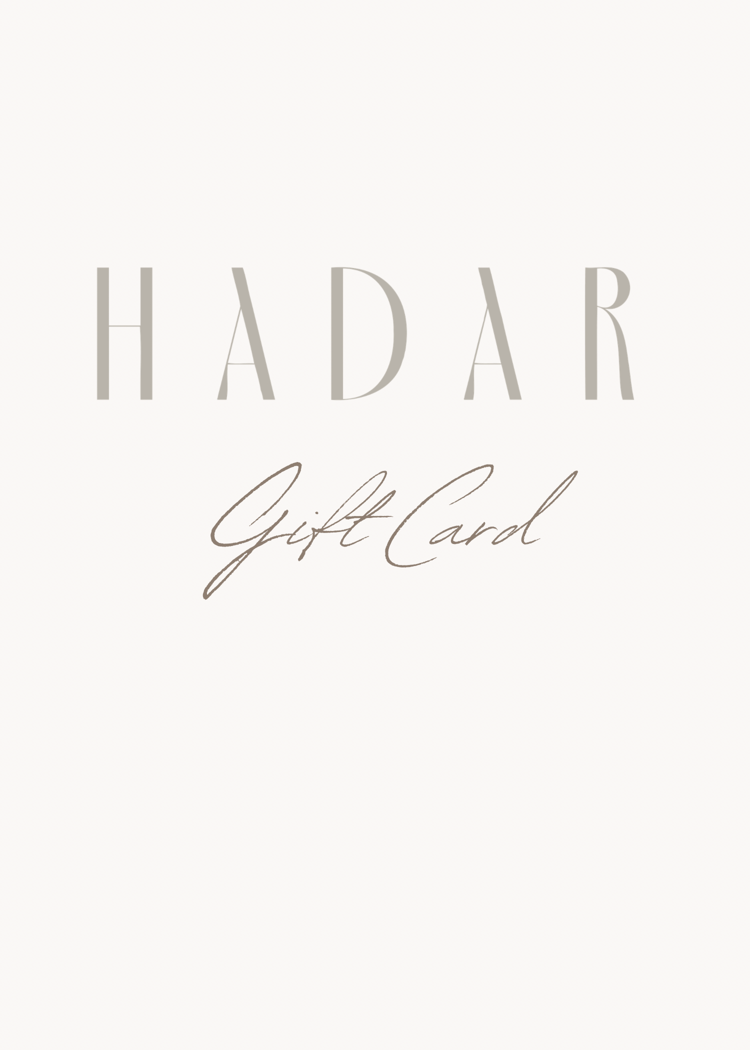 HADAR GIFT CARD