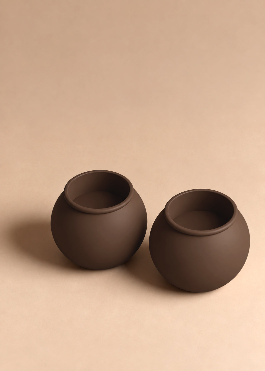 (04) shabbat candlesticks - terra brown