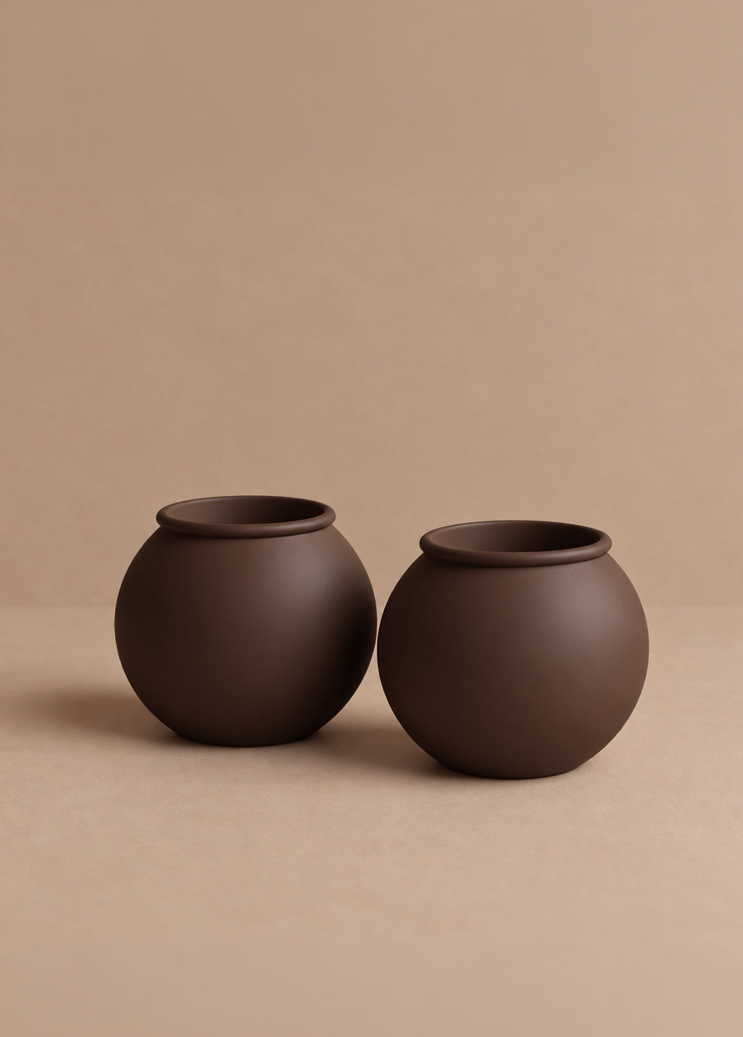 (04) shabbat candlesticks - terra brown