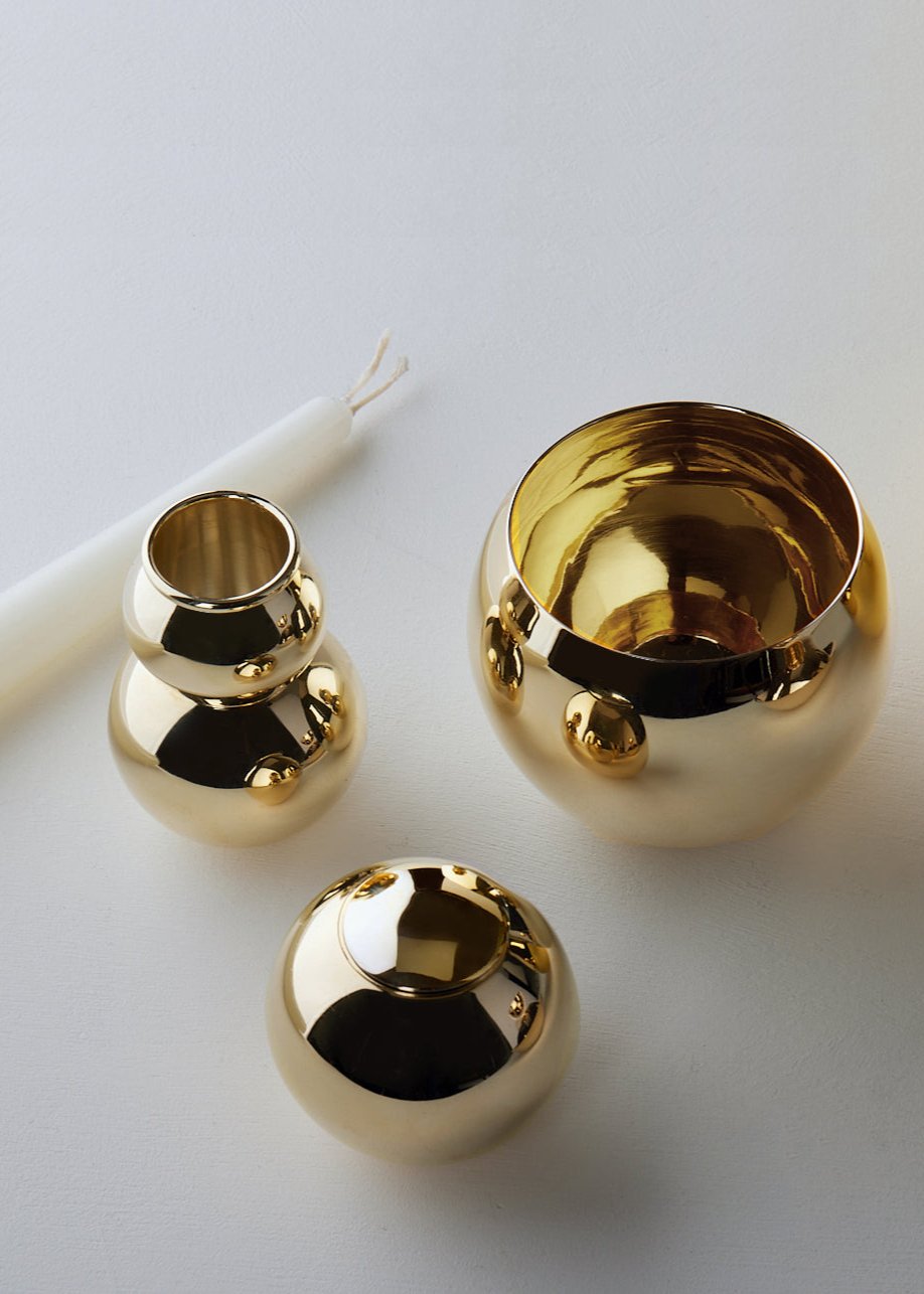 gold-finished set havdalah|
סט הבדלה בגימור זהב