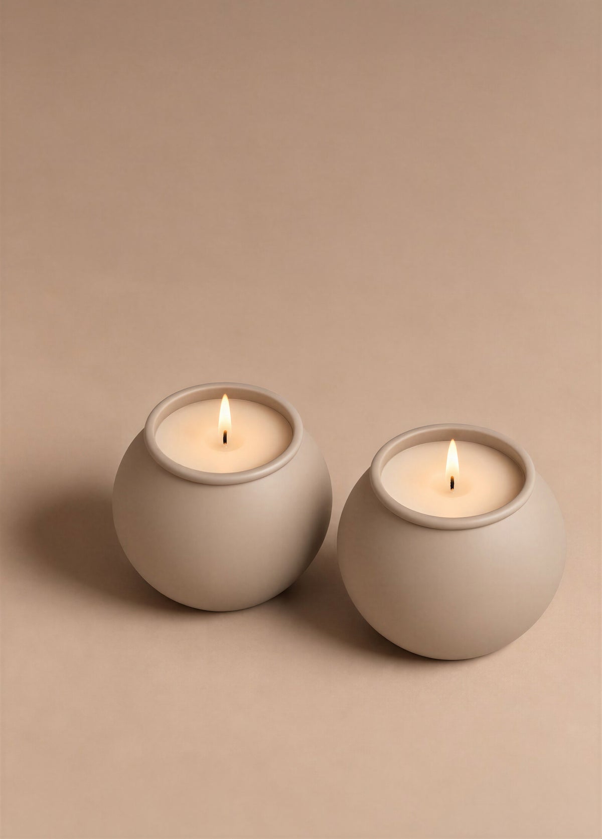 (04) shabbat candlesticks - taupe