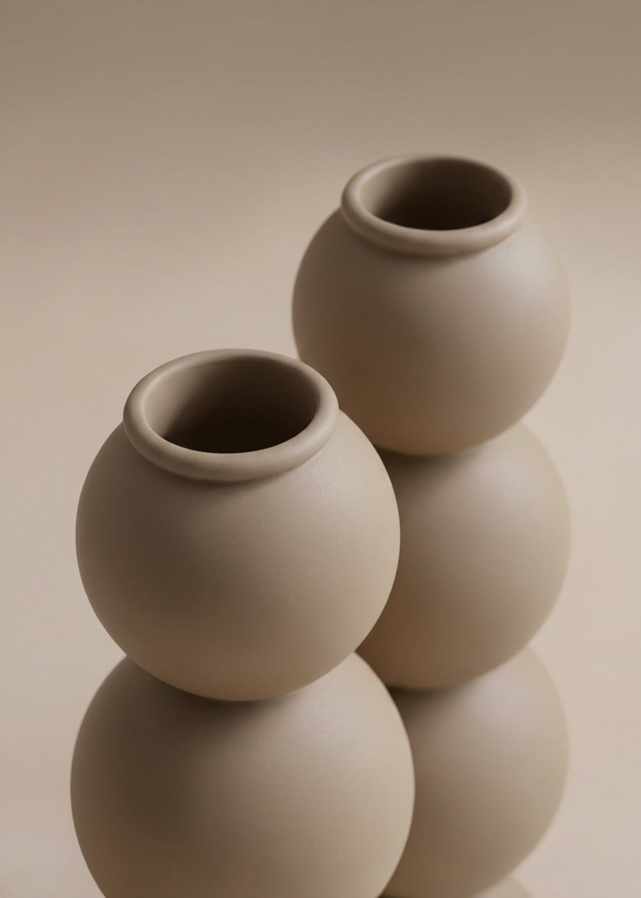 (04) shabbat candlesticks - taupe