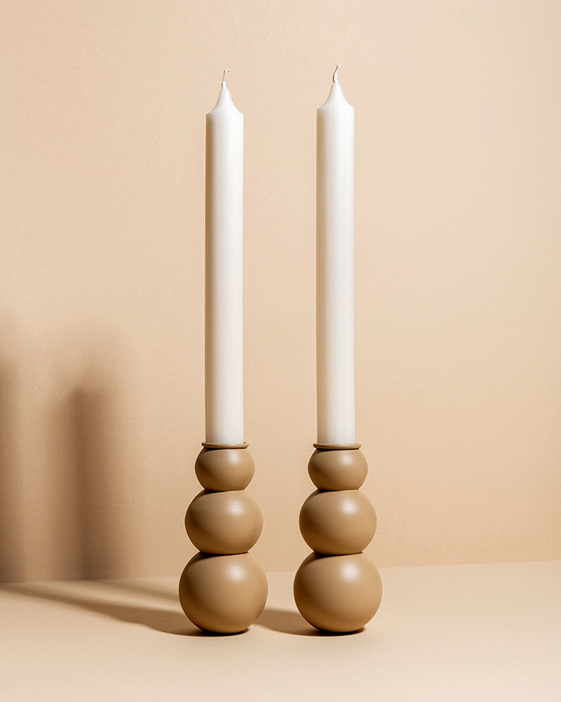 (04) shabbat candlesticks - brown