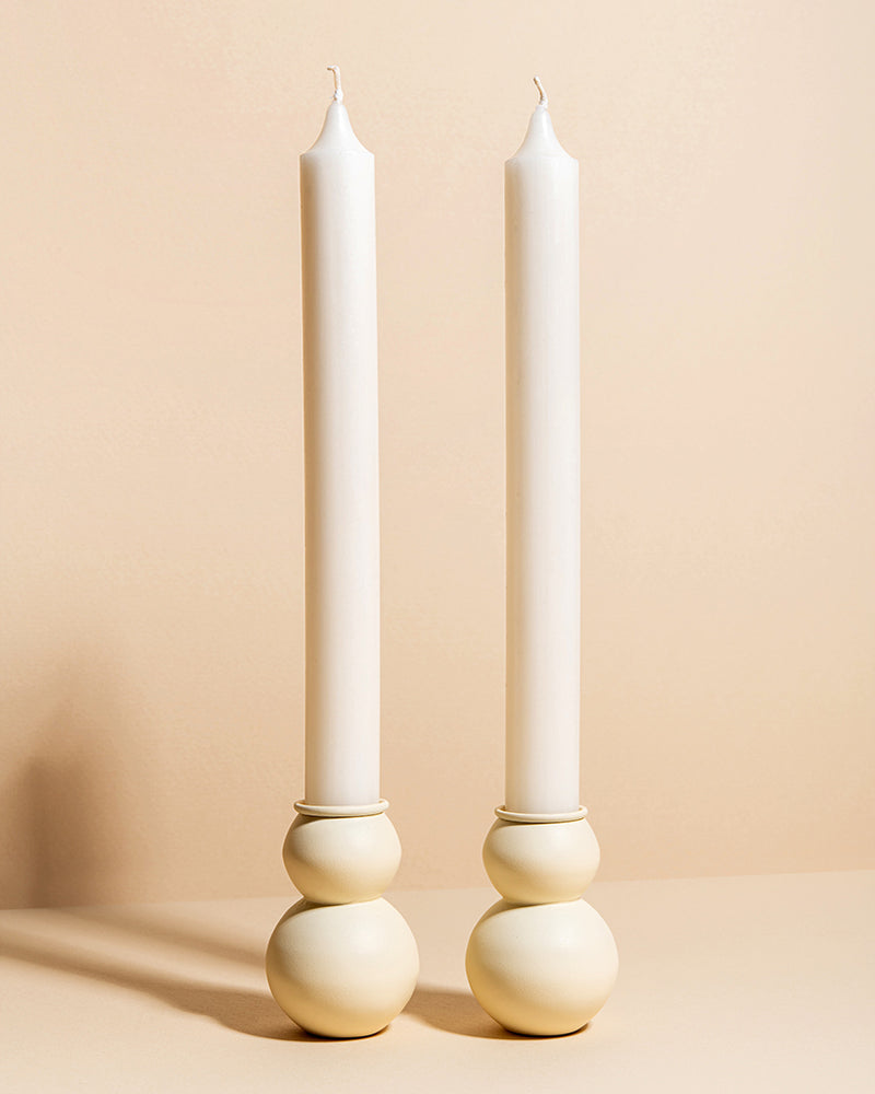 (04) shabbat candlesticks - cream